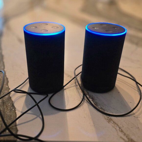 Echo (2nd Generation) - Charcoal Fabric Smart speaker w/ Alexa and Dolby - Picture 1 of 2